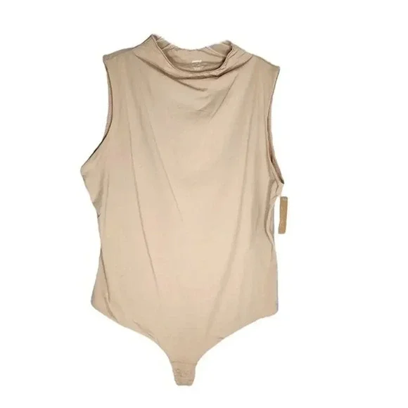 SKIMS thong bodysuit mock high neck tank nude mica everybody plus size 4x NWT - Picture 4 of 5